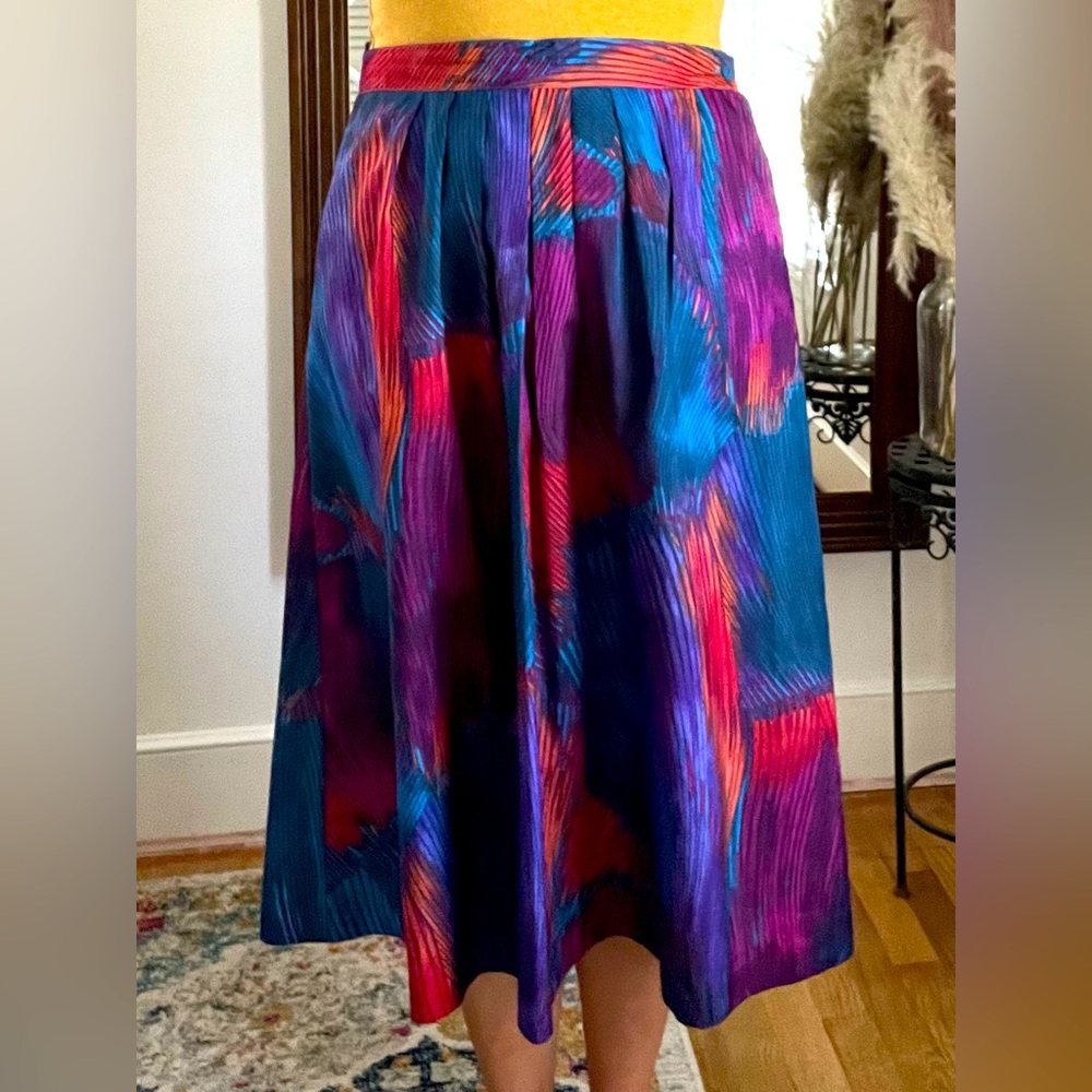 Vintage Jo Hardin A Line MIDI Skirt Beautiful retro